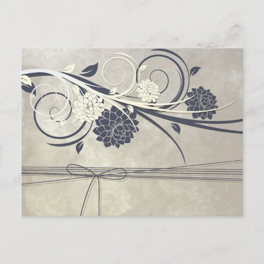 青い花はがき ポストカード (正面)