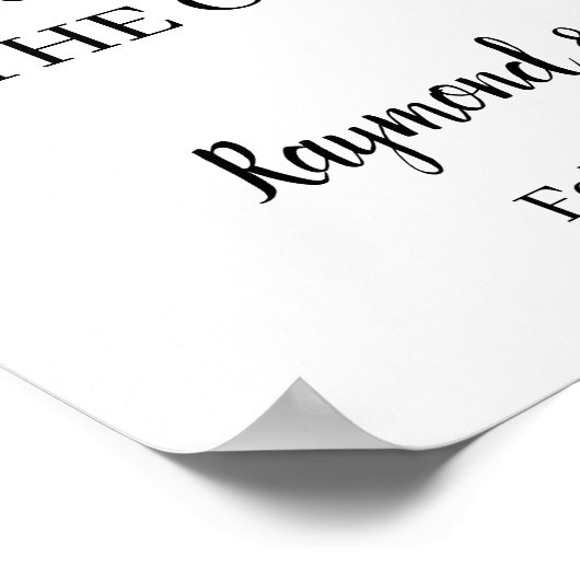 青い花は両側のサインを結婚選ぶ ポスター (角)