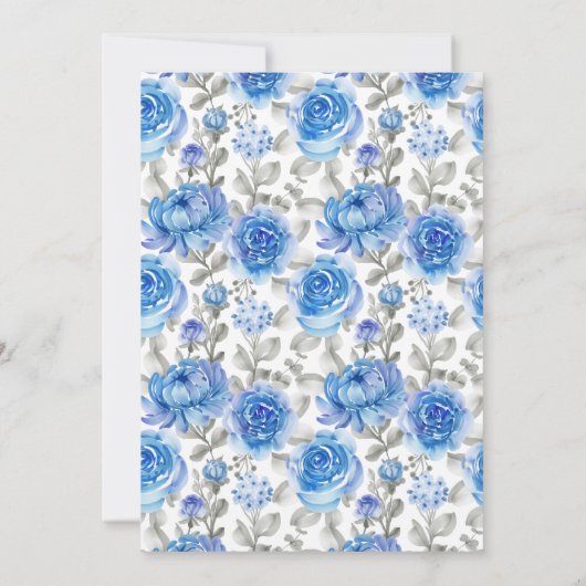 青い花は単ファンシーなる駆け落ち 招待状 (裏面)