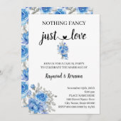 青い花は単ファンシーなる駆け落ち 招待状 (正面/裏面)