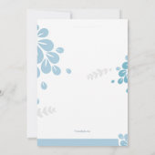 青い花びらの写真 招待状 (裏面)