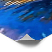 「青い花びらの猫」 ポスター (角)