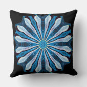 青い花びら クッション (裏面)