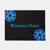 青い花びら ドアマット (正面)