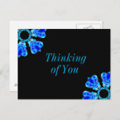 青い花びら ポストカード (正面/裏面)