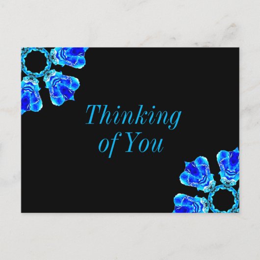 青い花びら ポストカード (正面)