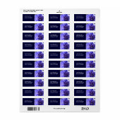 青い花びら ラベル (フルシート)