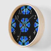 青い花びら 壁時計 (傾斜)