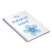 青い花を持つマイデプロイジャーナル ノートブック (右側)