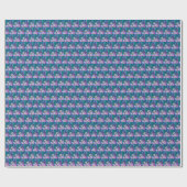 青い花アート ラッピングペーパー (フラット)
