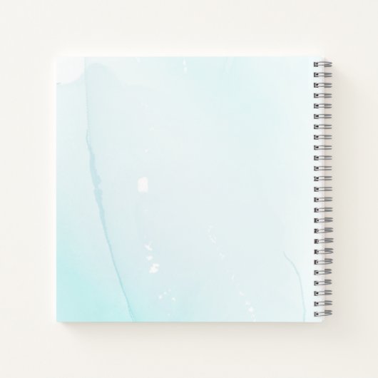 青い花エレガント卒業カスタマイズ可能 ノートブック (裏面)