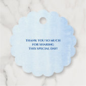 青い花エレガント赤ちゃんシャワー フェイバータグ (裏面)