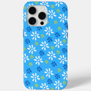 青い花パターンiPhone 15 Pro Maxケース iPhone 15 Pro Maxケース