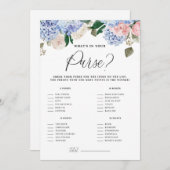 青い花フローラ財布のゲームカードに何があるか 招待状 (正面/裏面)