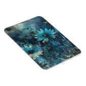 青い花ミックスメディア マグネット (右側)