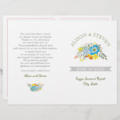 青い花モダンフローラ結婚式 (正面/裏面)