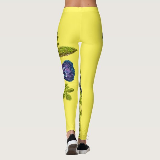 青い花レギンス レギンス (裏面)