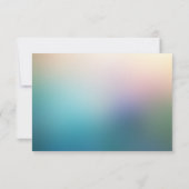 青い花ロマンチックで素朴な結婚RSVP 出欠カード (裏面)