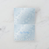 青い花及び弓サンキューカード サンキューカード (内部)