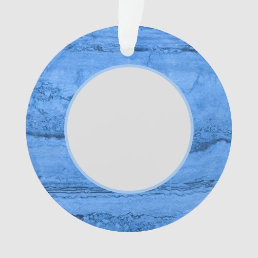青い花崗岩のパターン、青い大理石、青い石 オーナメント (正面)