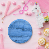 青い花崗岩のパターン、青い大理石、青い石 ペーパープレート (パーティー)