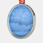 青い花崗岩のパターン、青い大理石、青い石 メタルオーナメント (左)