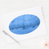 青い花崗岩のパターン、青い大理石、青い石 楕円形シール (封筒)