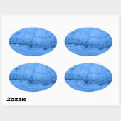 青い花崗岩のパターン、青い大理石、青い石 楕円形シール (シート)