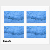 青い花崗岩のパターン、青い大理石、青い石 長方形シール (シート)