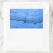 青い花崗岩のパターン、青い大理石、青い石 長方形シール (バッグ)