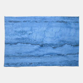 青い花崗岩パターン青い大理石ブルーロックストーン キッチンタオル