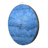 青い花崗岩パターン青い大理石ブルーロックストーン ダーツボード (正面右)