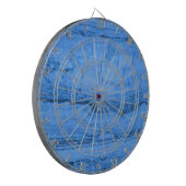 青い花崗岩パターン青い大理石ブルーロックストーン ダーツボード (正面左)