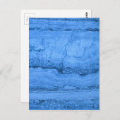 青い花崗岩パターン青い大理石ブルーロックストーン ポストカード (正面/裏面)