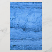 青い花崗岩パターン青い大理石ブルーロックストーン 便箋 (正面)