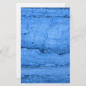青い花崗岩パターン青い大理石ブルーロックストーン 便箋 (正面/裏面)