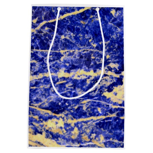 青い花崗岩、青い大理石、青い石 ミディアムペーパーバッグ (裏面)