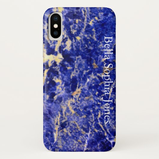青い花崗岩、青い大理石、青い石 Case-Mate iPhoneケース (裏面)