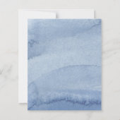 青い花手頃結婚式招待状 (裏面)