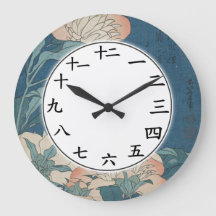 青い花日本のまたは中国の時計