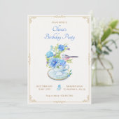 青い花束鳥の誕生日 招待状 (スタンド正面)