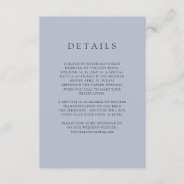 青い花束|の結婚のゲストの詳細 エンクロージャーカード