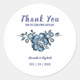 青い花来が結婚有り ラウンドシール