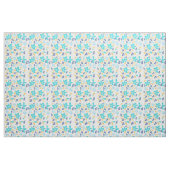 青い花柄の生地 ファブリック (ファットクウォーター)