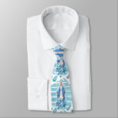 青い花柄は聖母マリアを優美の私達の女性賛美しました ネクタイ (タイ)