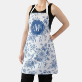 青い花柄 エプロン (インサイチュ)