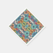 青い花柄 スタンダードカクテルナプキン (角)
