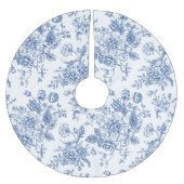 青い花柄 ブラッシュドポリエステルツリースカート (正面)