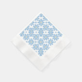 青い花柄 ペーパーナプキン 縁ありカクテルナプキン (角)