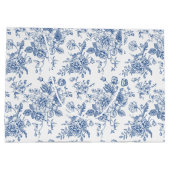 青い花柄 ラージペーパーバッグ (裏面)